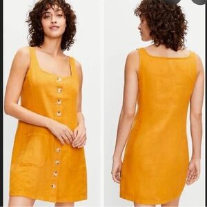 Lou & Grey Linen Button-Down Mini Dress